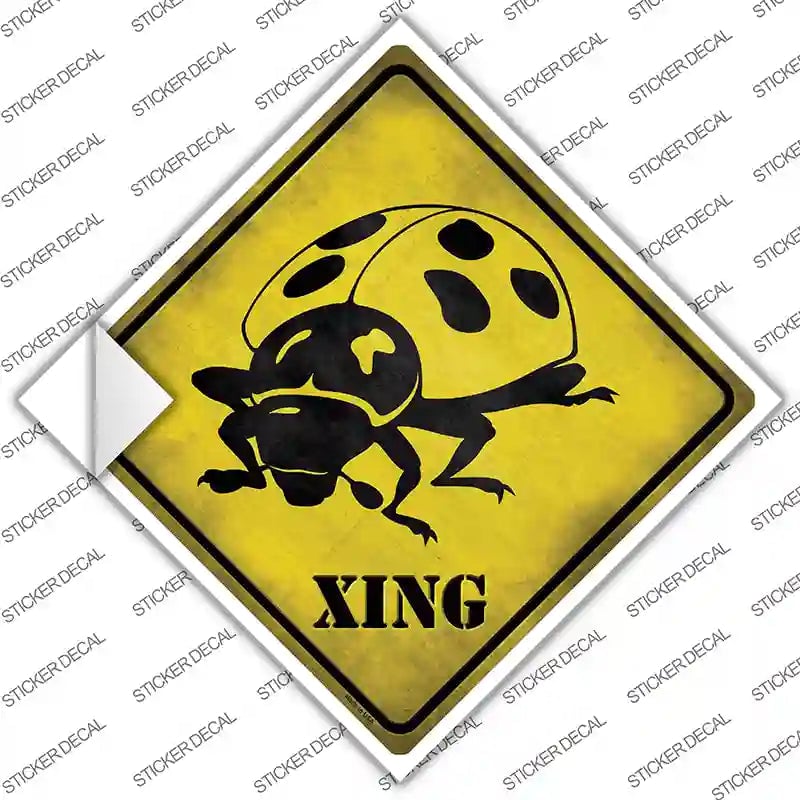 CX-313s-S Ladybug Xing Novelty Diamond Sticker Decal - Small