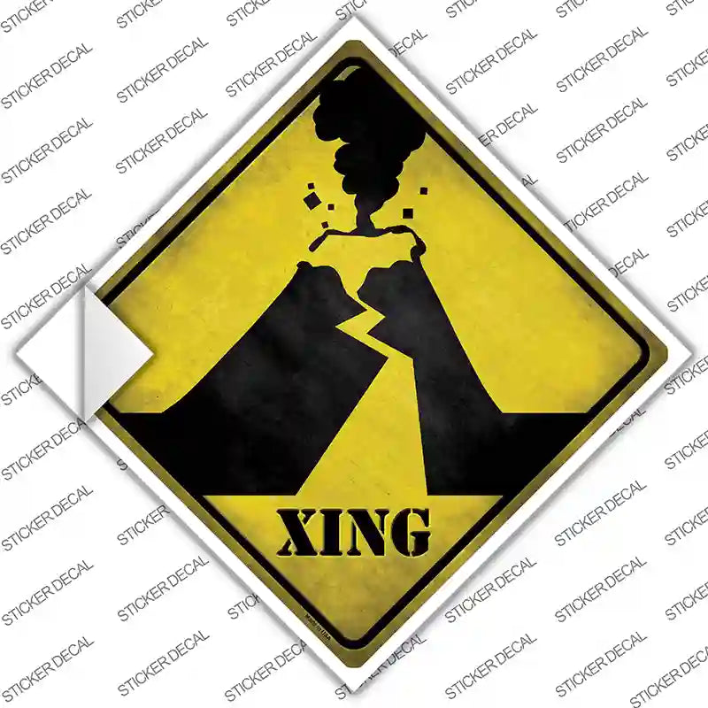 CX-317s-XL Volcano Xing Novelty Diamond Sticker Decal - Extra Large