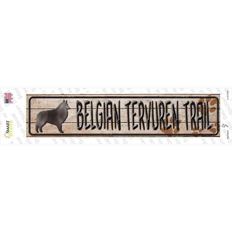 K-104s-M Belgian Tervuren Trail Novelty Narrow Sticker Decal - Medium