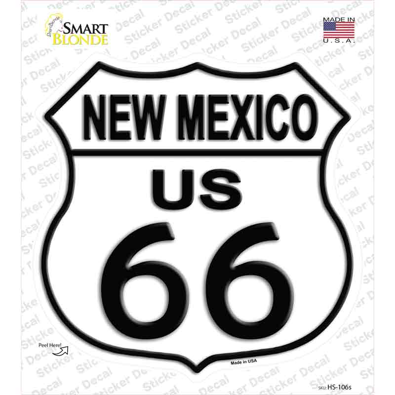 HS-106s-M   Mexico Route 66 Novelty Highway Shield Sticker Decal - Medium