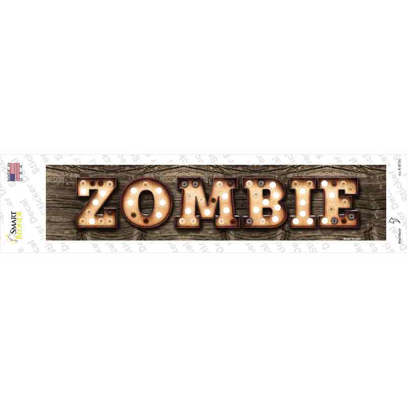 K-815s-M Zombie Bulb Lettering Novelty Narrow Sticker Decal - Medium
