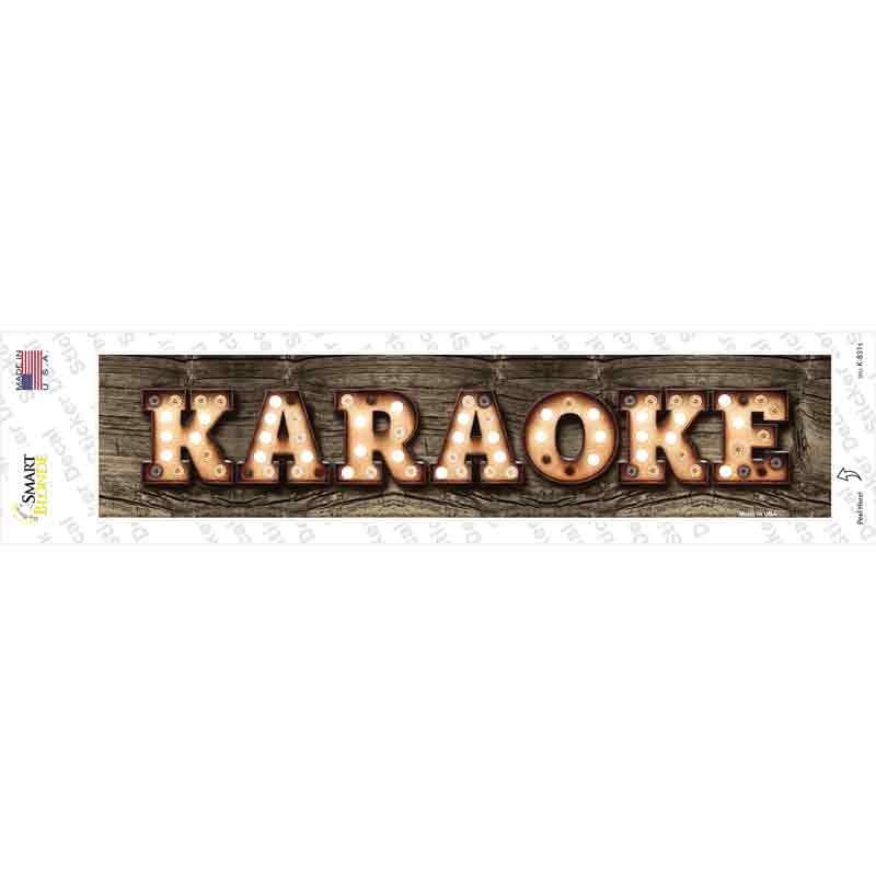 K-831s-M Karaoke Bulb Lettering Novelty Narrow Sticker Decal - Medium