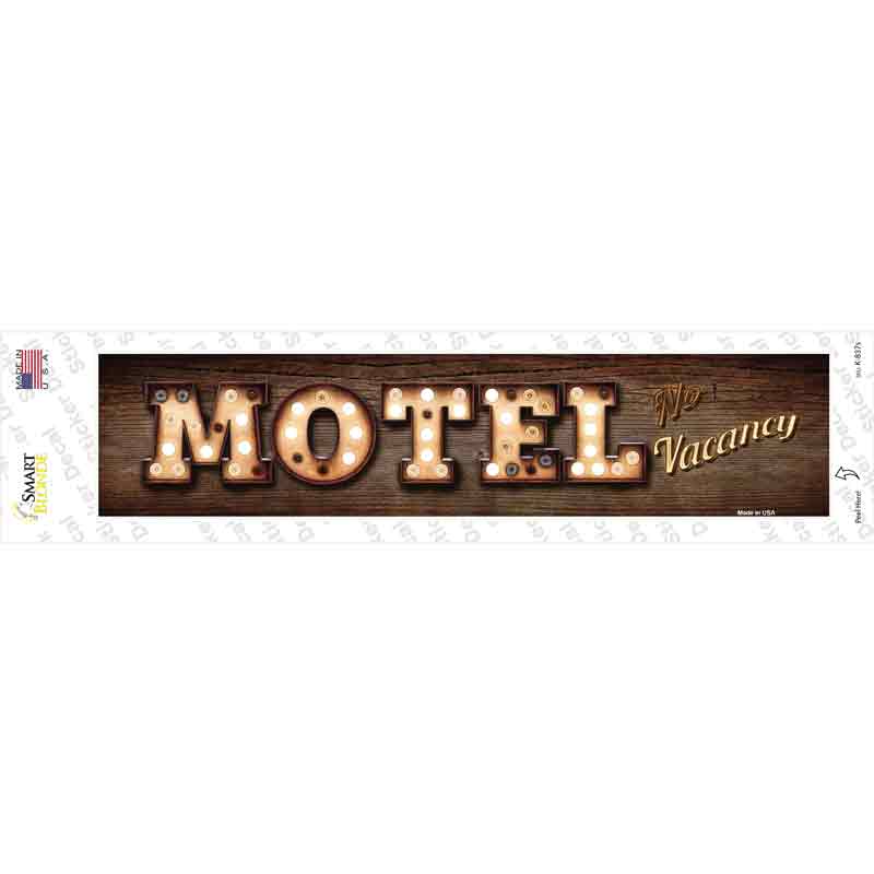 K-837s-M Motel No Vacancy Bulb Lettering Novelty Narrow Sticker Decal - Medium