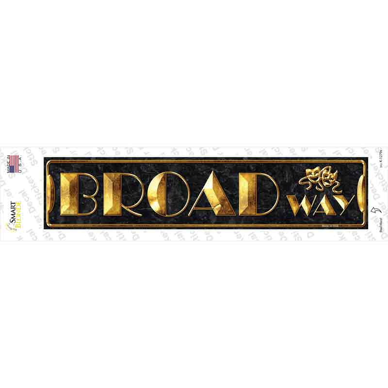 K-1279s-M Broadway Theater Novelty Narrow Sticker Decal - Medium