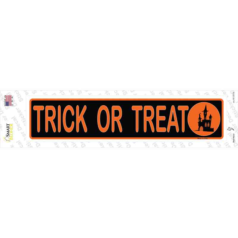 K-1311s-M Trick or Treat Novelty Narrow Sticker Decal - Medium