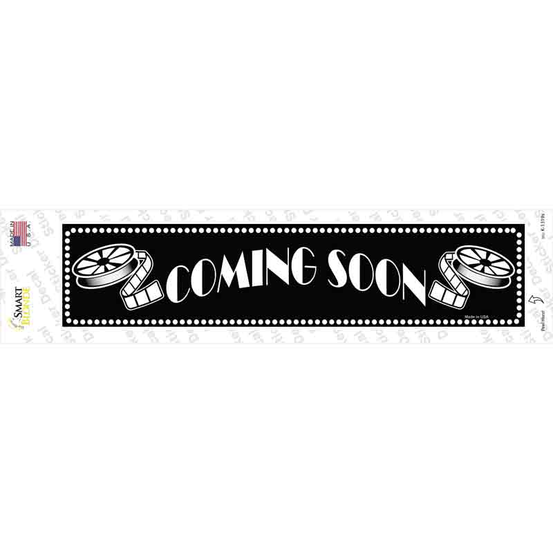 K-1319s-M Coming Soon Home Theater Novelty Narrow Sticker Decal - Medium