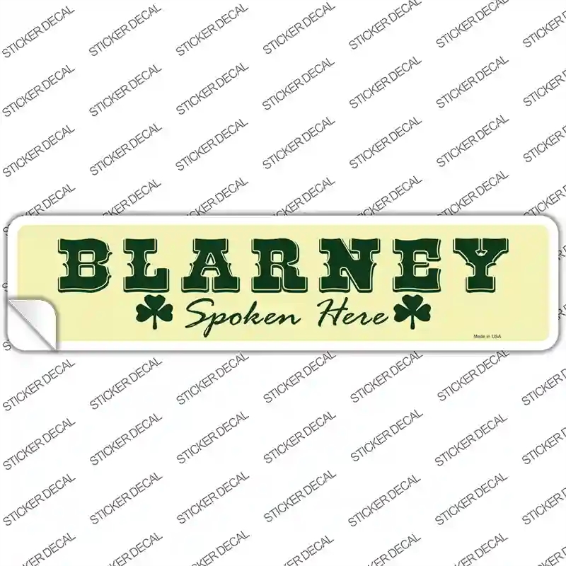 K-1337s-L Blarney Spoken Here Novelty Narrow Sticker Decal - Large