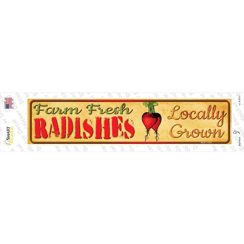 K-671s-M Farm Fresh Radishes Novelty Narrow Sticker Decal - Medium