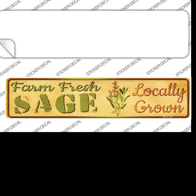 K-682s-XL Farm Fresh Sage Novelty Narrow Sticker Decal - Extra Large