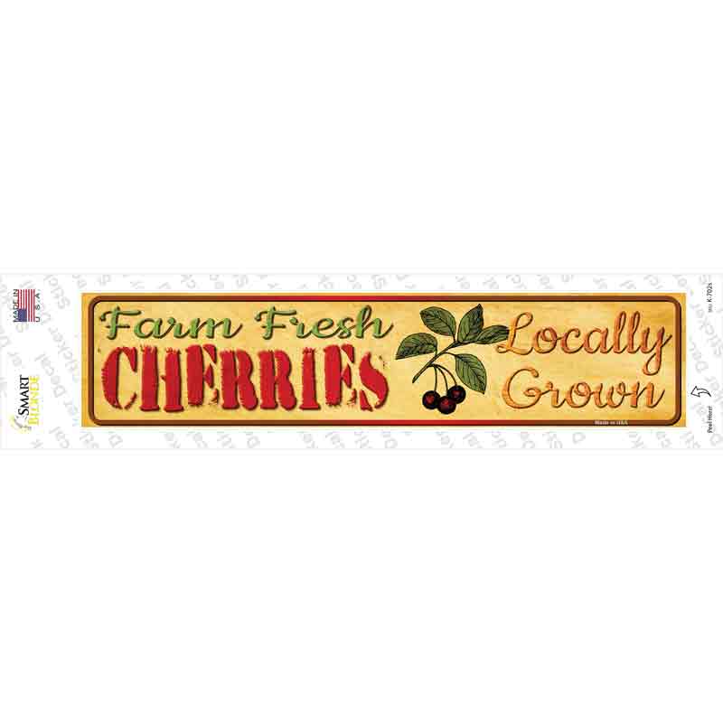 K-702s-M Farm Fresh Cherries Novelty Narrow Sticker Decal - Medium
