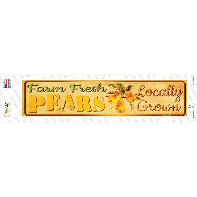 K-708s-M Farm Fresh Pears Novelty Narrow Sticker Decal - Medium
