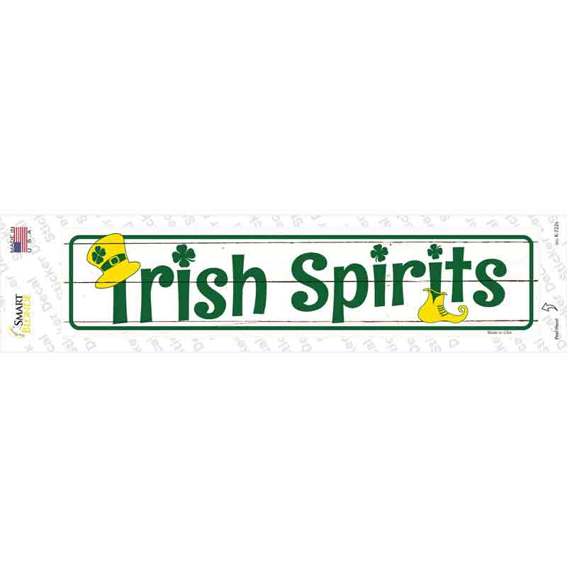 K-722s-M Irish Spirits Novelty Narrow Sticker Decal - Medium