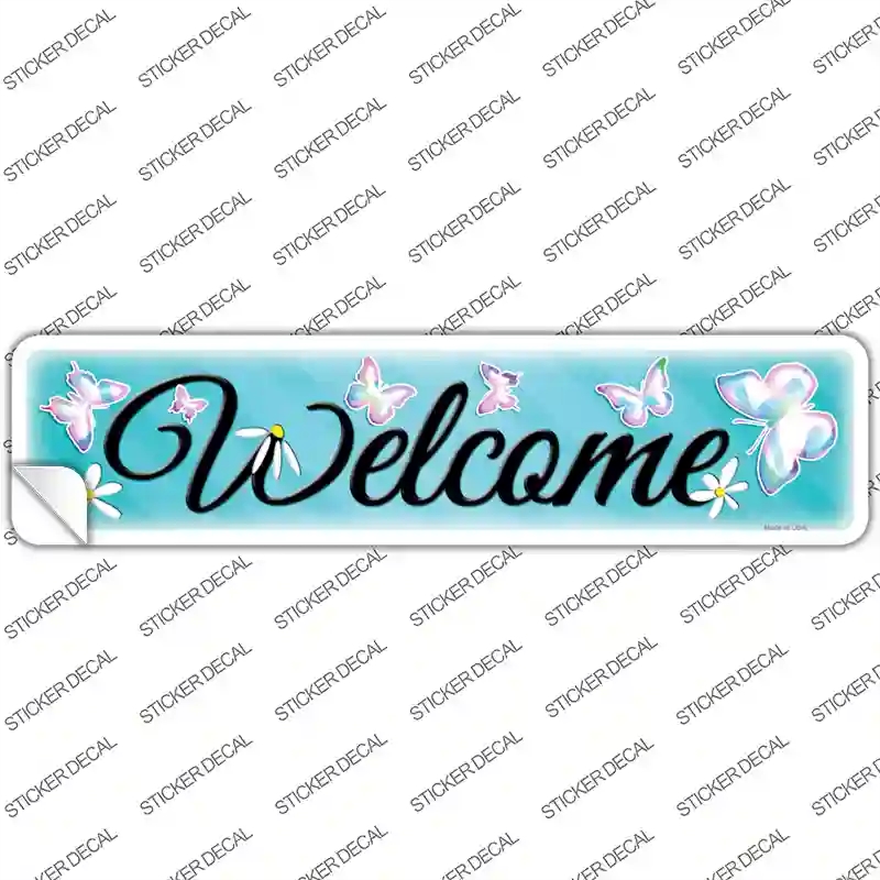 K-731s-S Welcome Novelty Narrow Sticker Decal - Small