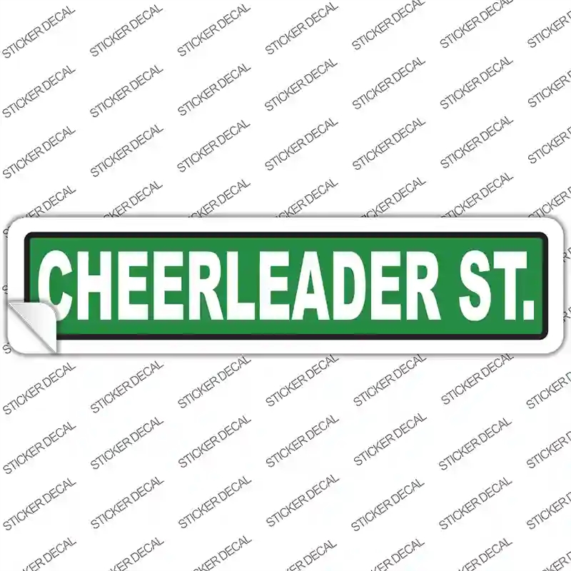 K-118s-S Cheerleader St. Novelty Narrow Sticker Decal - Small