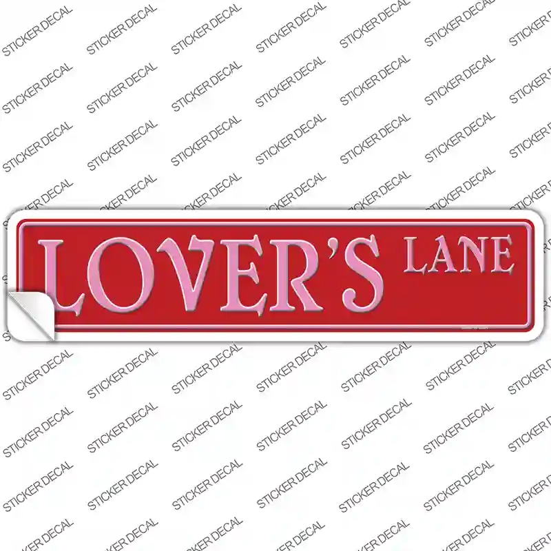 K-1281s-S Lovers Lane Novelty Narrow Sticker Decal - Small