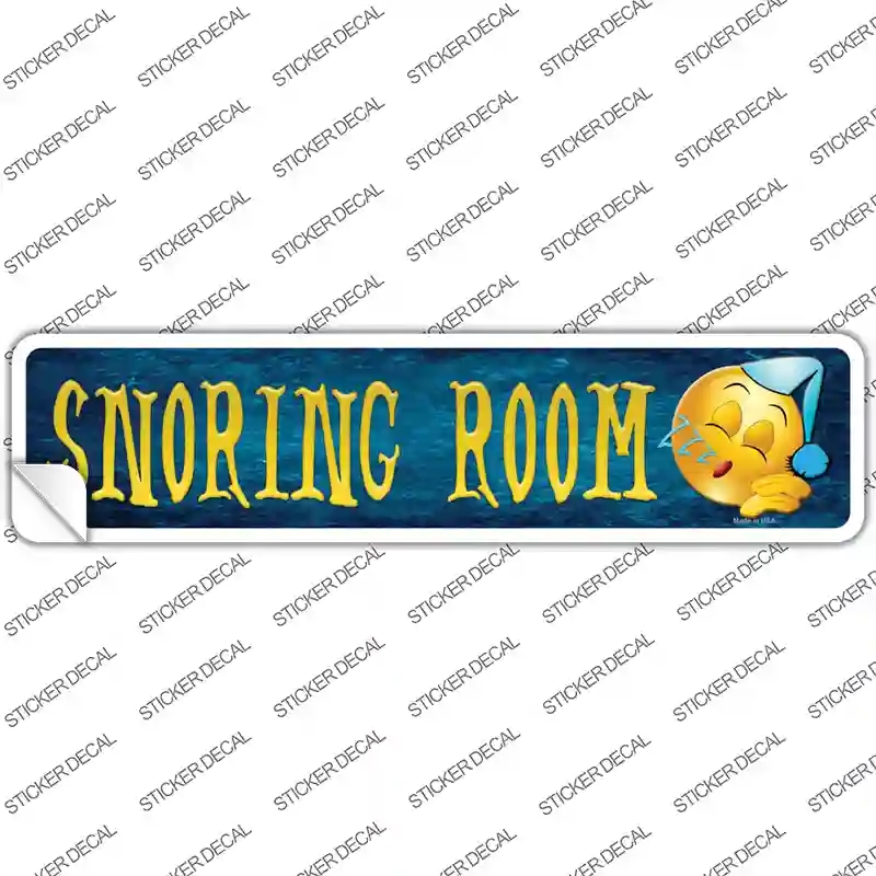 K-1285s-S Snoring Room Novelty Narrow Sticker Decal - Small