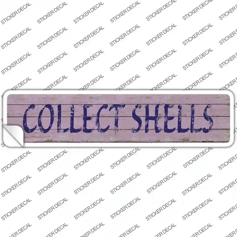 K-1428s-XL Collect Shells Novelty Narrow Sticker Decal - Extra Large