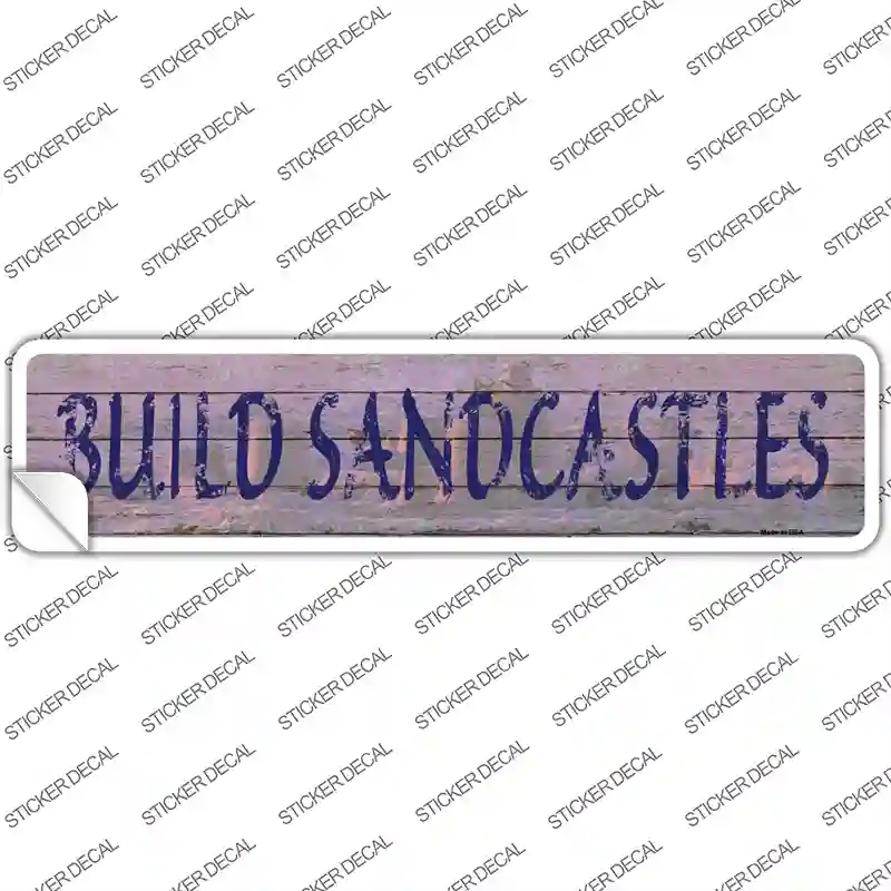 K-1429s-L Build Sandcastles Novelty Narrow Sticker Decal - Large