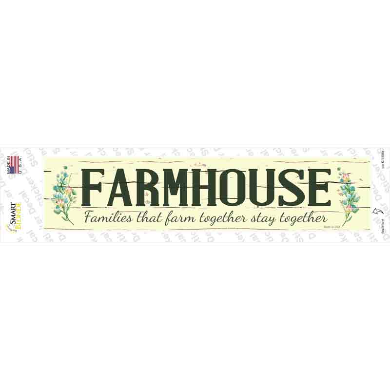 K-1308s-M Farmhouse Novelty Narrow Sticker Decal - Medium