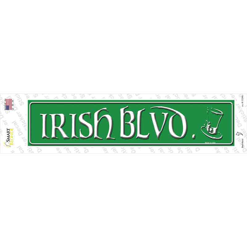 K-1334s-M Irish Blvd Novelty Narrow Sticker Decal - Medium