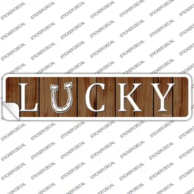 K-1336s-S Lucky Novelty Narrow Sticker Decal - Small