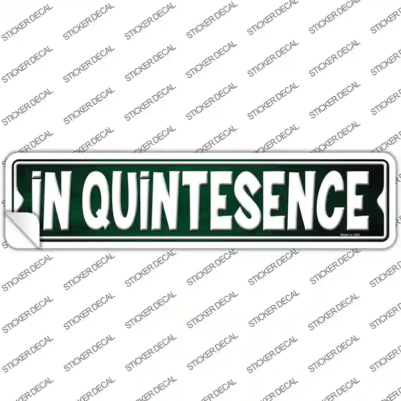 K-1341s-S In Quintesence Novelty Narrow Sticker Decal - Small