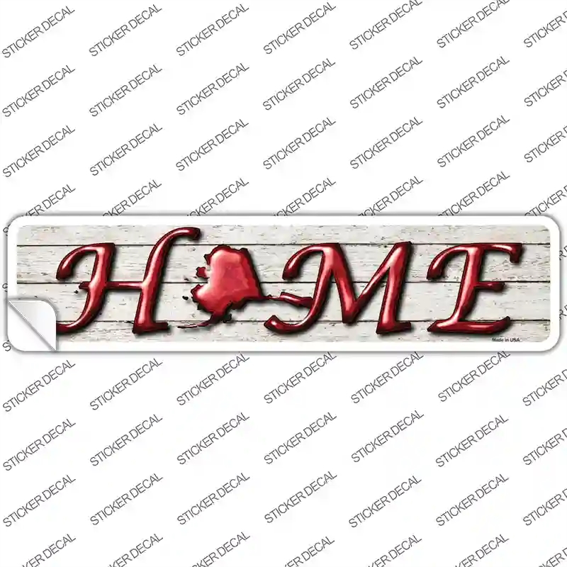 K-740s-L Alaska Home Outline Novelty Narrow Sticker Decal - Large