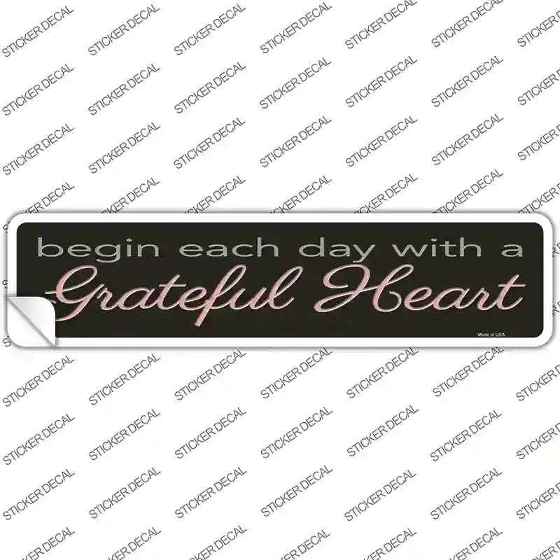 K-1731s-XL Grateful Heart Novelty Narrow Sticker Decal - Extra Large