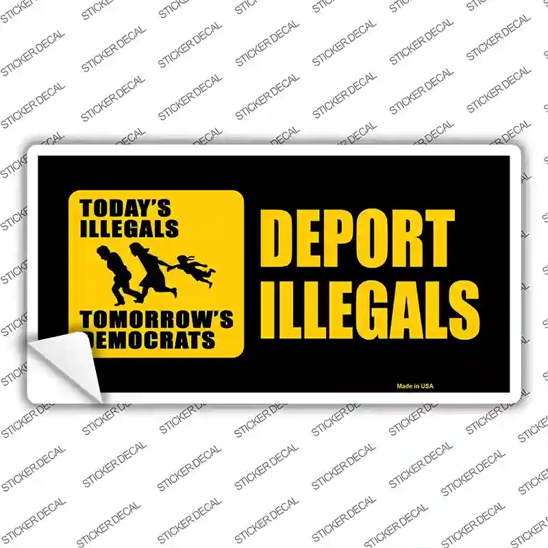 LP-10427s-S Deport Illegals Novelty Sticker Decal - Small