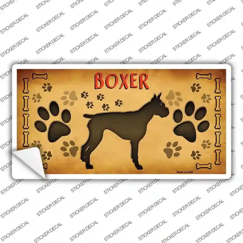 LP-10434s-L Boxer Novelty Sticker Decal - Large