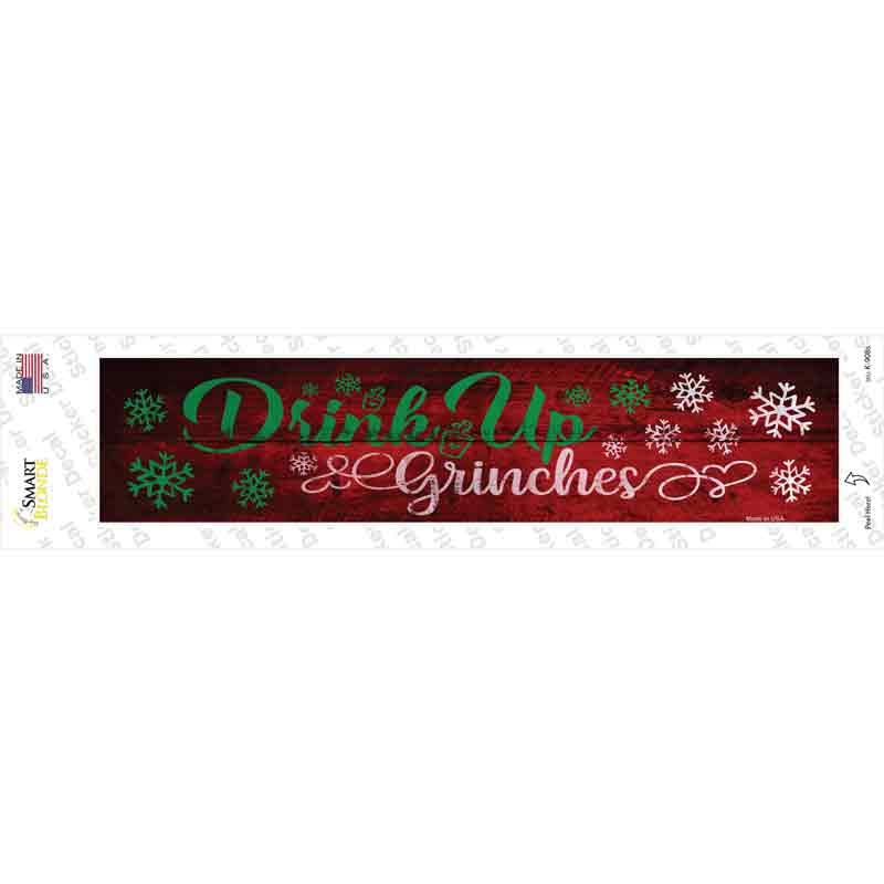 K-908s-M Drink Up Grinches Novelty Narrow Sticker Decal - Medium