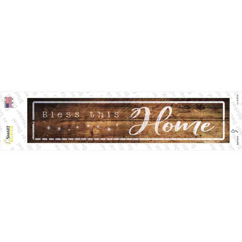 K-913s-M Bless This Home Novelty Narrow Sticker Decal - Medium