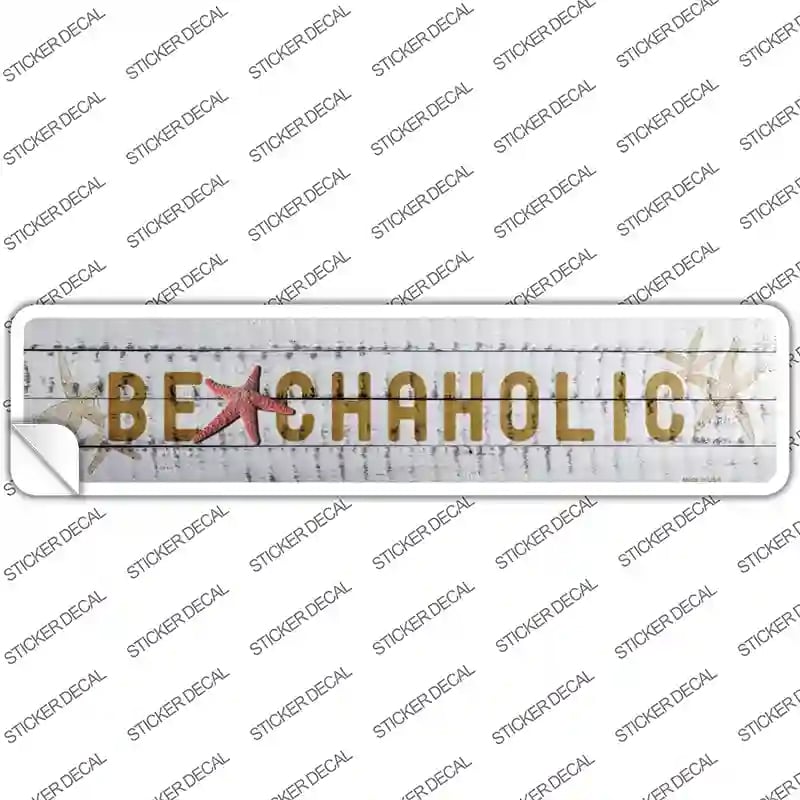 K-929s-XL Beachaholic Novelty Narrow Sticker Decal - Extra Large