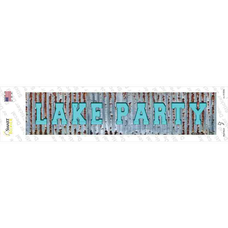 K-930s-M Lake Party Novelty Narrow Sticker Decal - Medium