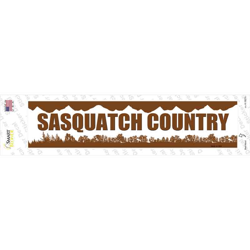 K-1827s-M Sasquatch Country Novelty Narrow Sticker Decal - Medium