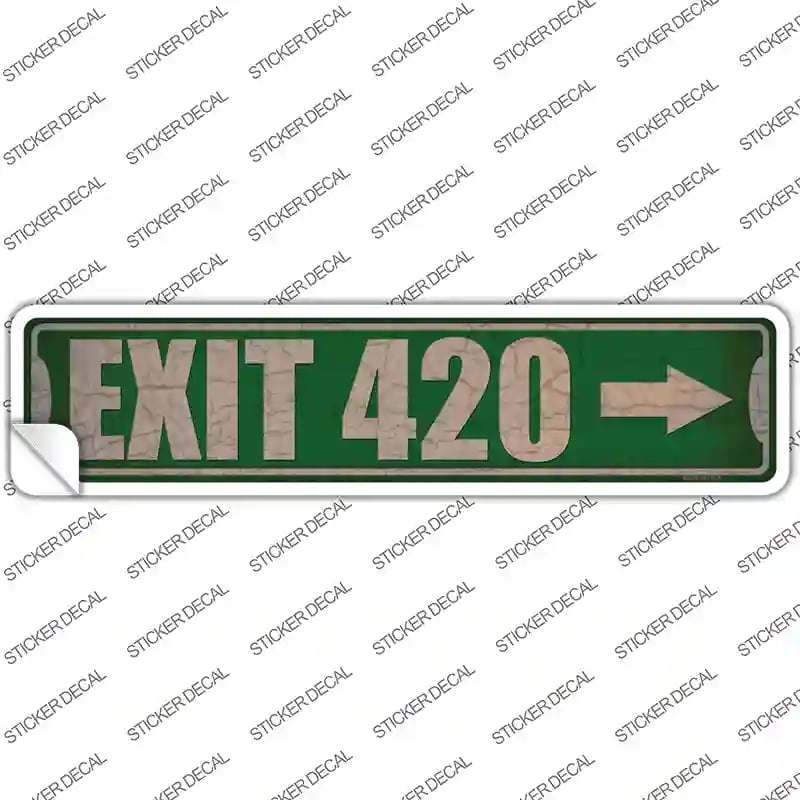K-1831s-XL Exit 420 Right Novelty Narrow Sticker Decal - Extra Large
