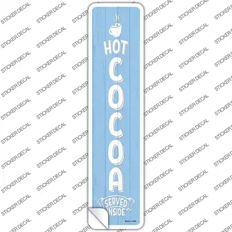 K-1697s-L Hot Cocoa Blue Novelty Narrow Sticker Decal - Large