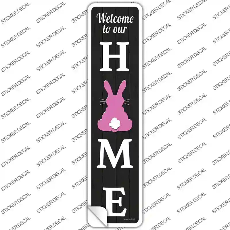 K-1840s-XL Home Bunny Novelty Narrow Sticker Decal - Extra Large