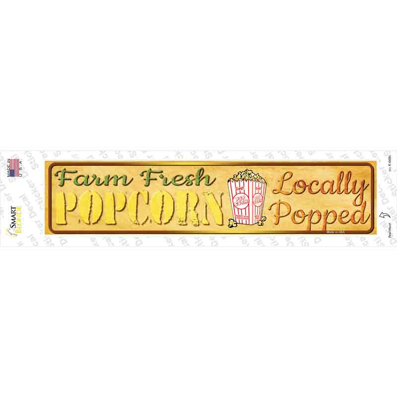 K-668s-M Farm Fresh Popcorn Novelty Narrow Sticker Decal - Medium
