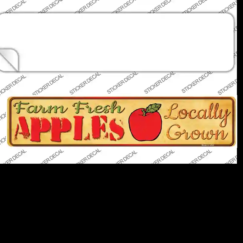 K-680s-S Farm Fresh Apples Novelty Narrow Sticker Decal - Small