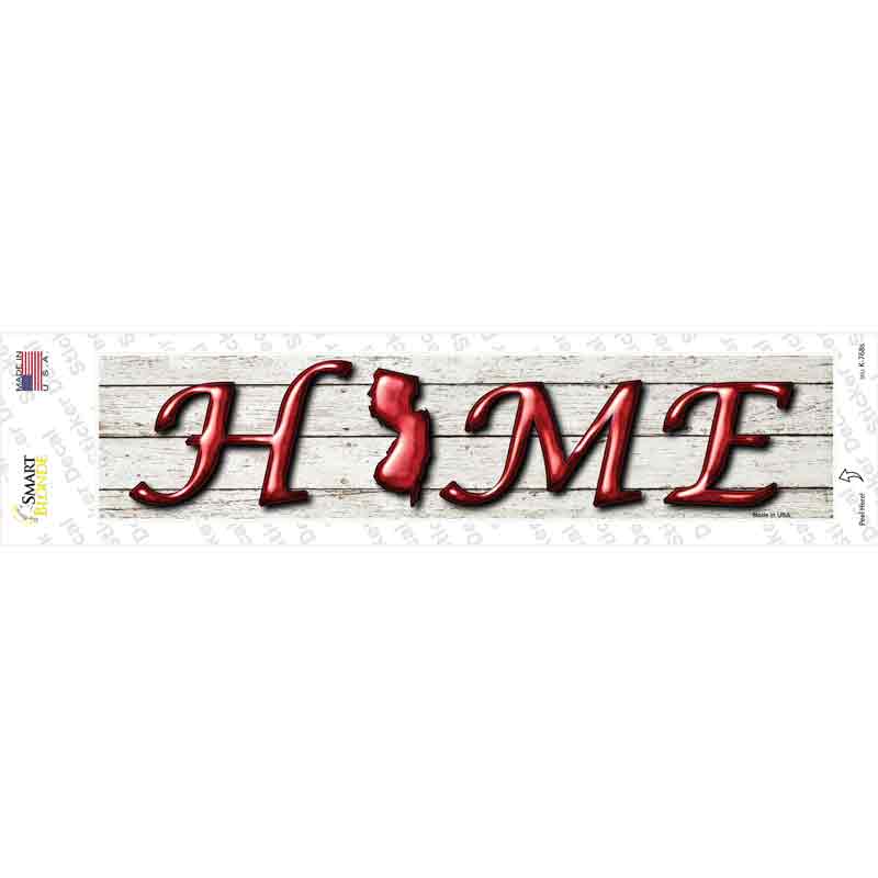 K-768s-M   Jersey Home Outline Novelty Narrow Sticker Decal - Medium