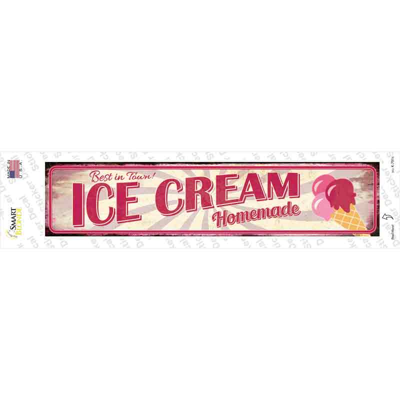 K-791s-M Homemade Ice Cream Novelty Narrow Sticker Decal - Medium