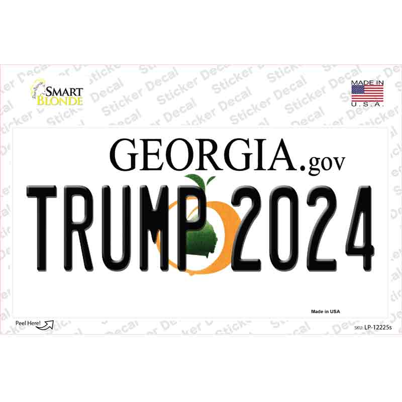 LP-12225s-M Trump 2024 Georgia Novelty Sticker Decal - Medium