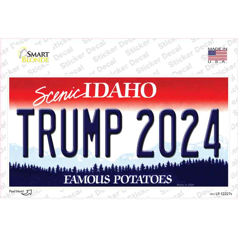 LP-12227s-M Trump 2024 Idaho Novelty Sticker Decal - Medium