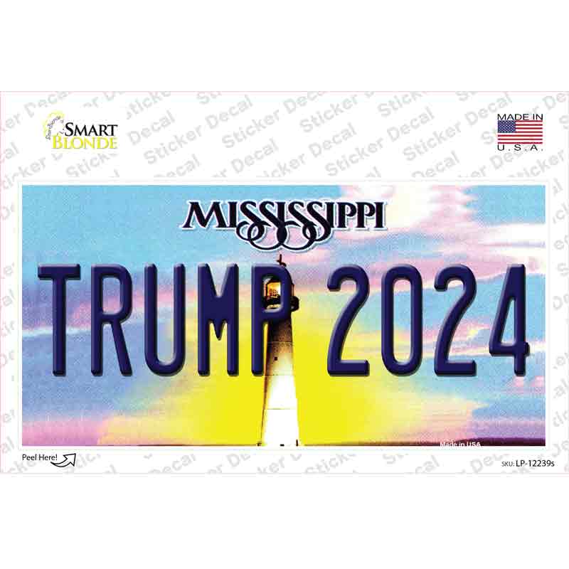 LP-12239s-M Trump 2024 Mississippi Novelty Sticker Decal - Medium