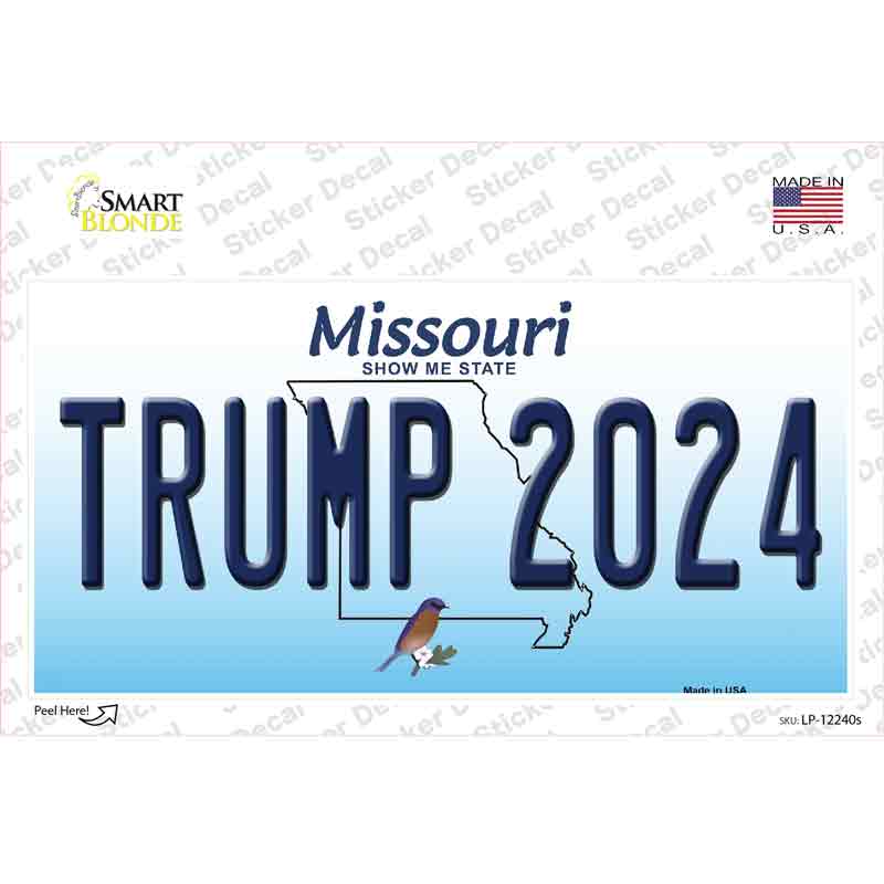 LP-12240s-M Trump 2024 Missouri Novelty Sticker Decal - Medium