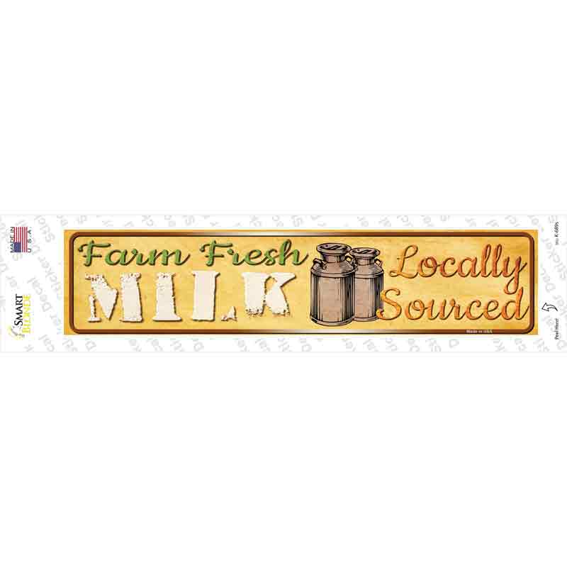 K-689s-M Farm Fresh Milk Novelty Narrow Sticker Decal - Medium