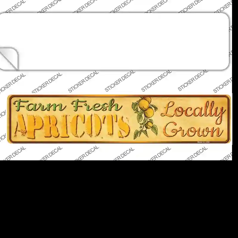 K-701s-S Farm Fresh Apricots Novelty Narrow Sticker Decal - Small