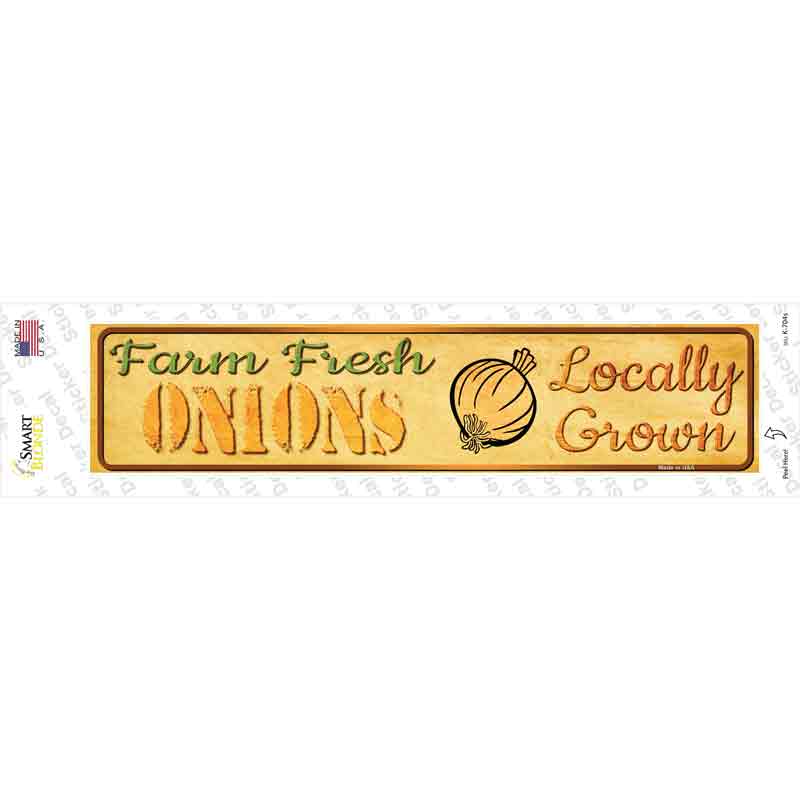 K-704s-M Farm Fresh Onions Novelty Narrow Sticker Decal - Medium
