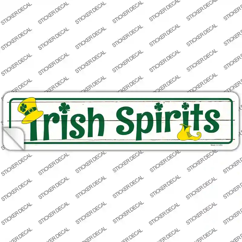 K-722s-S Irish Spirits Novelty Narrow Sticker Decal - Small